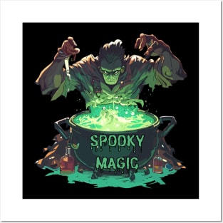 Spooky magic, scary zombie witchcraft Posters and Art